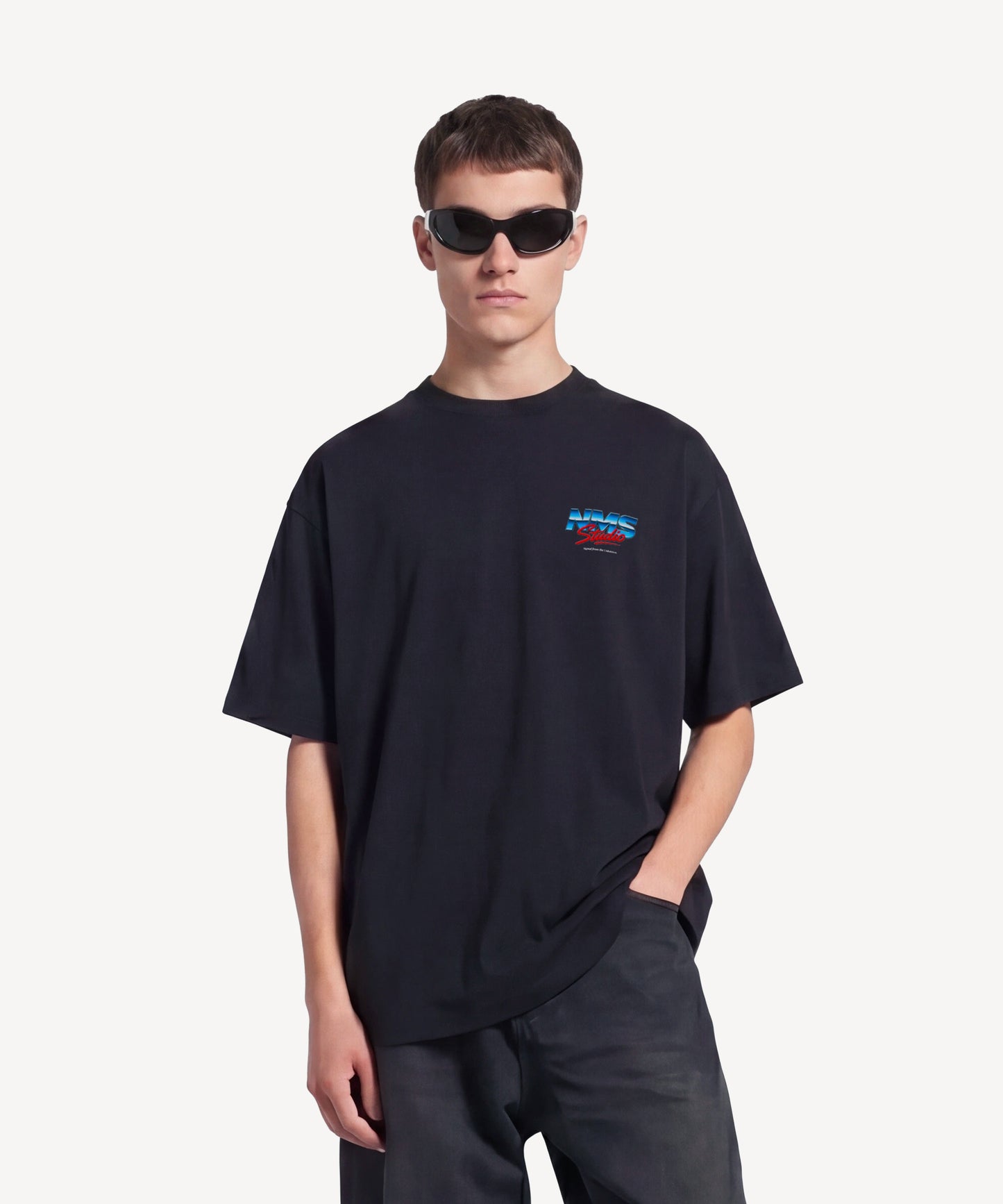 METALLIC LOGO - Tシャツ - BLACK ＜予約～6/21まで＞