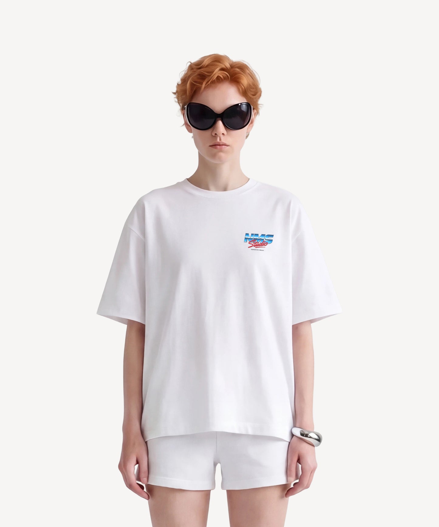 METALLIC LOGO - Tシャツ - WHITE ＜予約～6/21まで＞
